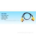 High Quality Gold Metal Male to Male 10mm Scart Adapter Cable